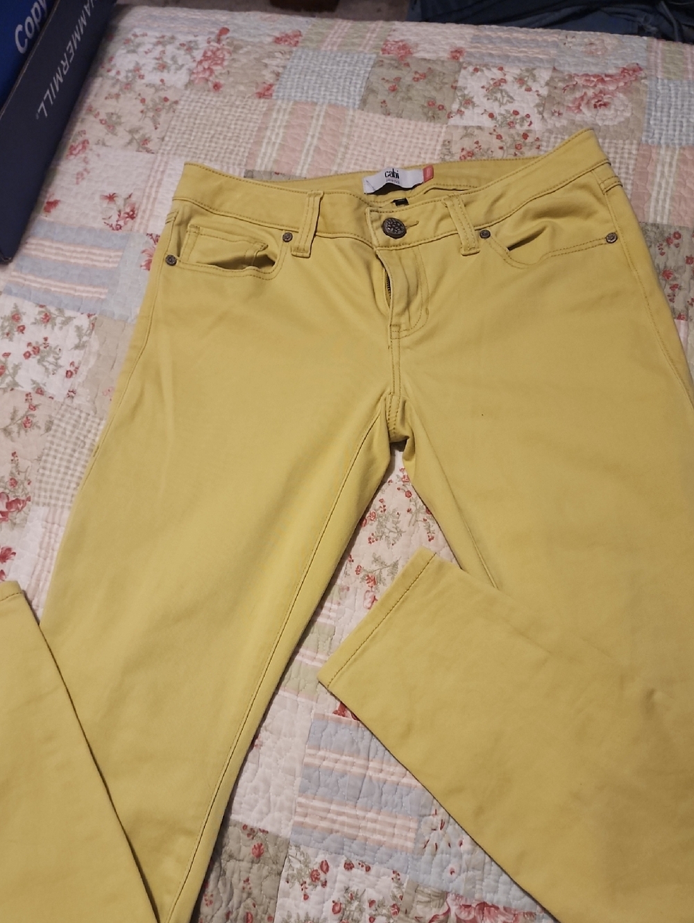 CAbi Canary Yellow Skinny Jeans